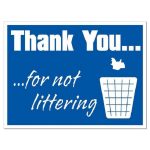 Thank you for not littering
